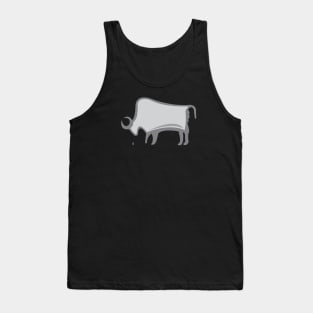 Cave Bison Gray scale Tank Top